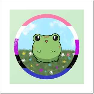 Pride Froggo (Genderfluid) Posters and Art
